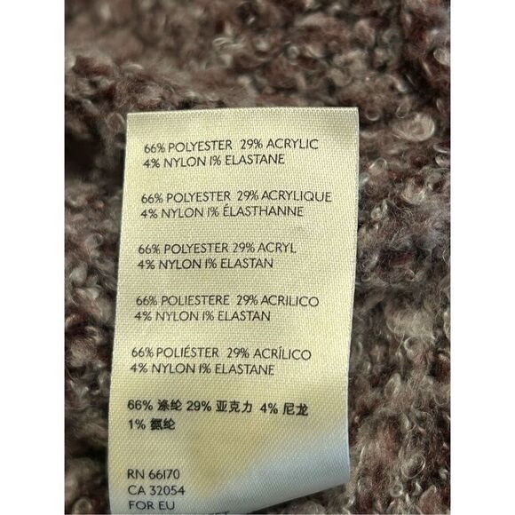 Free people BFF sweater in Berry oversized cowl neck women’s size medium (0655) - Picture 8 of 8